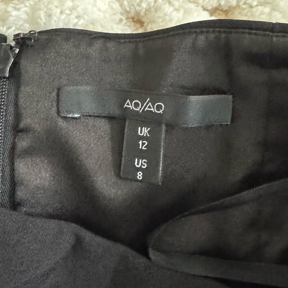 AQ/AQ Black Asymmetrical Strapless Jumpsuit - Picture 2 of 4